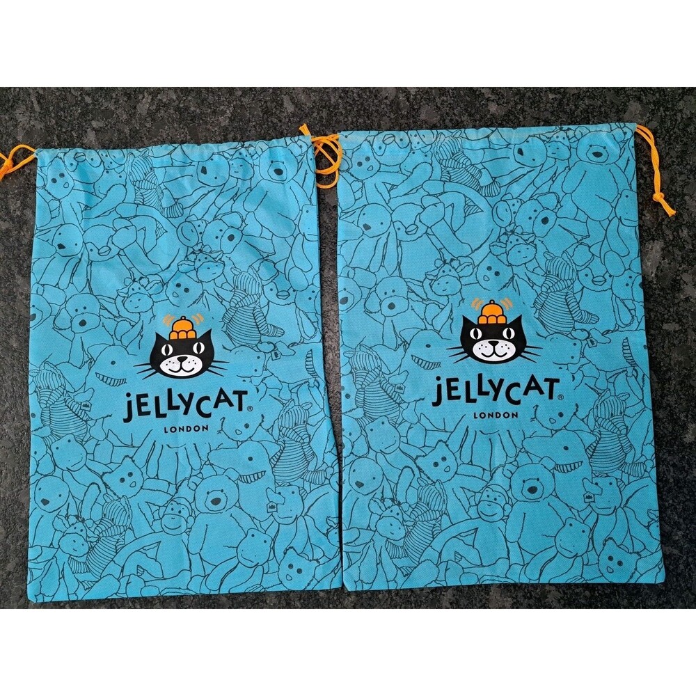 Jellycat Dust Bag Sack Drawstring Gift Bag Large 23x15 inch Lot of 2